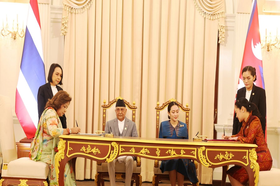 नेपाल र थाइल्याण्डबीच विभिन्न सम्झौतामा हस्ताक्षर