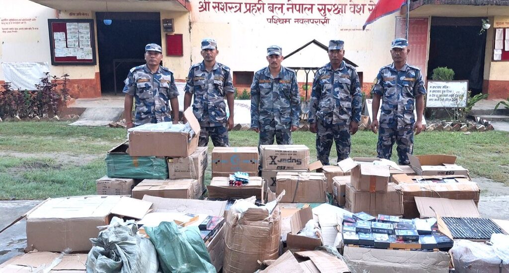 नवलपरासीमा ८० लाखबढीको मोबाइल पार्ट्स बरामद